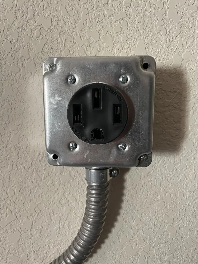NEMA 14-50 outlet installed for Smart Home Electrical in Coal City
